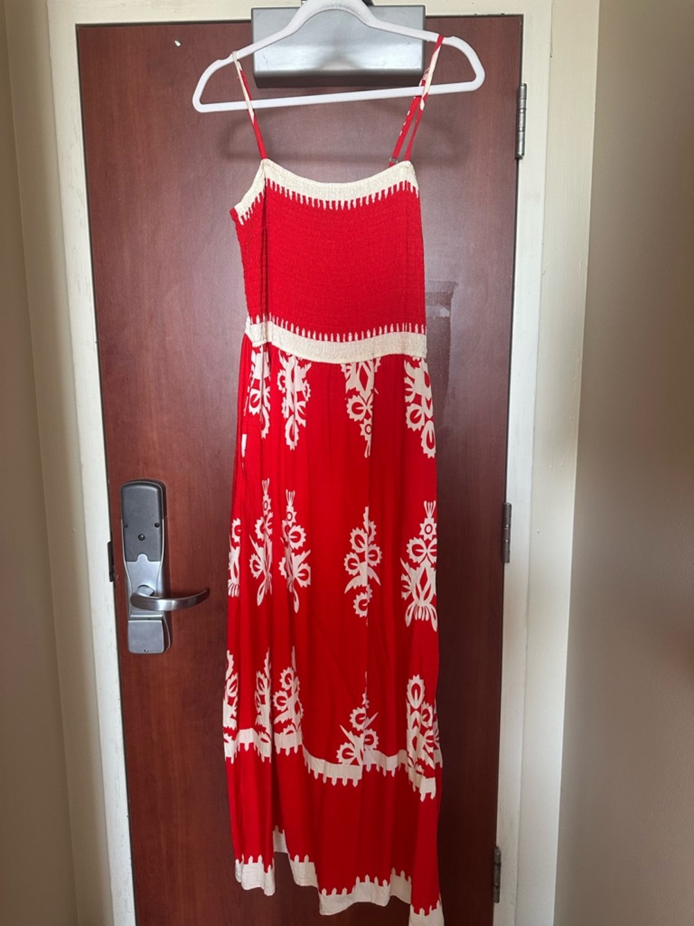 Red and White Maxi Sundress